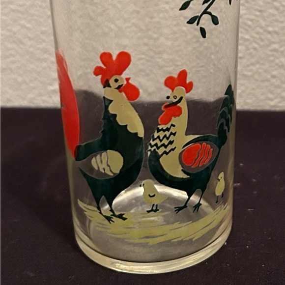 2 Vintage highball Chicken family glasses. - Picture 2 of 5